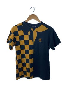 LOUIS VUITTON◆LVロゴダミエモノグラムTシャツ/S/コットン/BLK/チェック/RW221W ZSQ FKTS15//