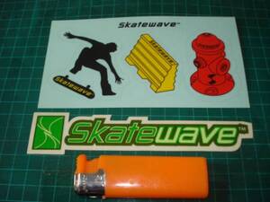 レア！Skatewaveスケートウェーブのステッカー２枚セット①！