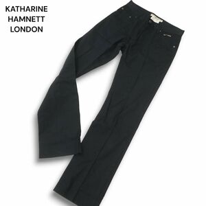 KATHARINE HAMNETT LONDON キャサリン ハムネット 通年 センターライン★ ワーク パンツ Sz.S　メンズ ネイビー 日本製　C4B03656_8#R