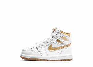 Nike TD Air Jordan 1 Retro High OG "White and Gold" 8cm FD2598-107