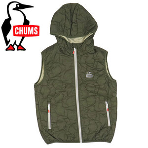 CHUMS (チャムス) CH14-1416 Booby Stitch Padded Vest レディース ブービーステッチパテッドベスト CMS165 M032Olive M