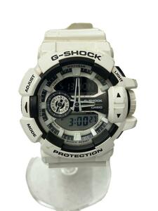 CASIO◆クォーツ腕時計・G-SHOCK/デジアナ/WHT