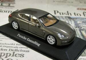 ☆激レア絶版*世界30台*Minichamps*1/43*Porsche Panamera 4 2009 ブラウンメタリック*Porsche Consulting