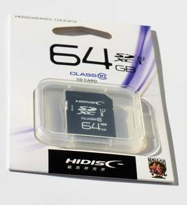 64GB 　SD メモリーカードClass10　1枚　HIDISC 新品未開封