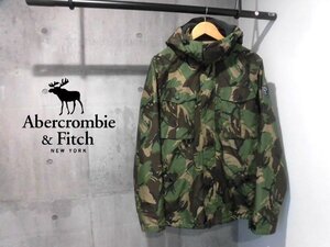 Abrecrombie&Fitch アバクロンビー＆フィッチ A&F アバクロ カモフラ フード付き 中綿 マウンテンジャケット XL/ミリタリーブルゾン/メンズ