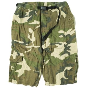 AIGLE エーグル カモフラージュカーゴショーツ 8505-63500 XL Camo 迷彩 クライミング クロップドパンツ ボトムス g17879