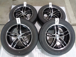 ◎JP STYLE UNI FIVEアルミホイール16インチ！国産夏タイヤ4本セット！195/65R16！6.5J！OFF35！PCD114.3！ハブ径73ｍｍ！JPスタイル！