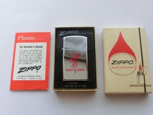 ZIPPO　スリム　REDDY KILOWATT　レディキロワット　1974年製