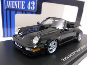 ★貴重!★Porsche 911 Turbo Cabriolet Black 1/43【ポルシェ 964 ターボ 3.6 カブリオレ】★美品!★AVENUE / アベニュー 43 60031