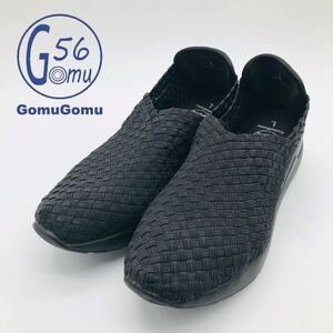 Gomu 56 ゴムゴム L size 24㎝ スリポン メッシュ 厚底 クッション スリポン 定番 クロ