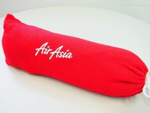 美品★Air Asia エアアジア★機内持込ブランケット ★レッド赤★コンパクト収納★アウトドア★キャンプに★マレーシア スターアライアンス