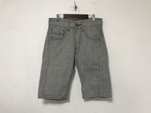 本物リーLEEコットンチェック柄ショートハーフパンツミリタリーアメカジサーフビジネススーツメンズグレーS