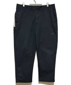 NIKE NSW ESS WVN SNKR PANTS（34：XL）黒 ナイキ エッセンシャル ウーブン パンツ クロップド テーパード 7分丈