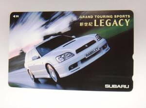 送料無料 未使用　50度数　テレカ　スバル レガシー 3代目レガシィ BE/BH 系 ツーリングワゴン LEGACY グッズ ノベルティ テレホンカード