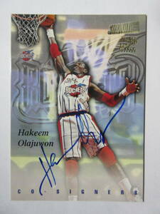 1997 Topps Stadium Club Co-Signers Hakeem Olajuwon/Tim Hardway アキーム・オラジュワン/ティム・ハーダウェイ サイン Rockets Heat