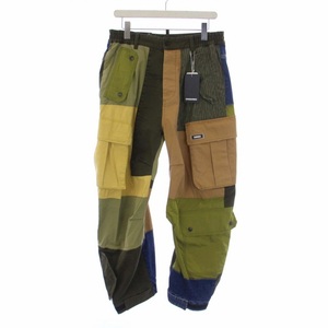 未使用品 ディースクエアード DSQUARED2 タグ付き Mil Patchwork Cargo パッチワーク カーゴパンツ ミリタリーパンツ 44 S マルチカラー S7