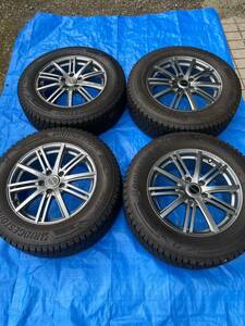 17×7J OFF 38 PCD100. H5ブリヂストン BRIDGESTONE 225/65R17 2019 M+S スタッドレスタイヤ アルミ4本