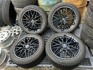 225/50RF18 95H ミシュラン X-ICE 社外品 アルミホイール 18インチ 18x8J +54 112/5H スタッドレス 中古4本 BMW 225/50/18