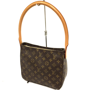 ルイヴィトン M51146 モノグラム ルーピングMM ワンハンドルバッグ ブラウン系 保存袋付 LOUIS VUITTON QR063-25