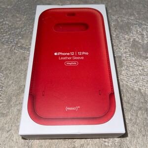 Apple iPhone12 PRO レザースリーブ Leather Sleeve MagSafe MHYE3FE/A Scarlet