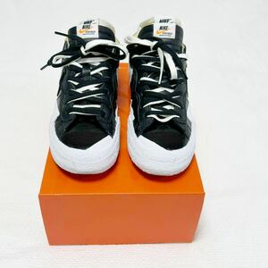 【美品】NIKE (ナイキ) ×sacai×KAWS BLAZER LOW BLACK WHITE サカイ ブレーザー ローカットスニーカー ブラック/ホワイト US9.5/27.5cm