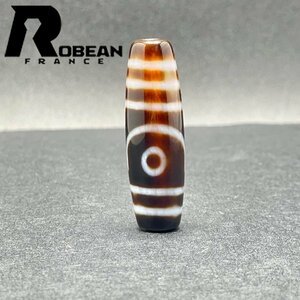 絶賛 EU製 定価5万円★ROBEAN・チベット天珠★パワーストーン アクセサリー 天然石 金運 お守り プレゼント 約38.4*11.5mm 1002H205