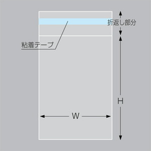 メール便発送 ササガワ OPP袋 マルチ袋(テープ付) 幅110mm×高さ150mm CT-11-15 100枚入 32-7324