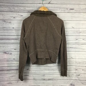 （処分市）アバクロンビー＆フィッチ★スナップボタンブルゾン【S/茶】フルスナップボタン/スタンドカラー/Abercrombie&Fitch◆BA157-A