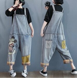 新入荷 　春秋レディース おしゃれ サロペット ゆったり デニムパンツ オーバーオール M-2XL