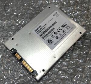 【中古パーツ】2.5 SATA SSD 1台　正常 TOSHIBA THNSNB062GBSJ 62GB 使用時間48526H ■SSD6044