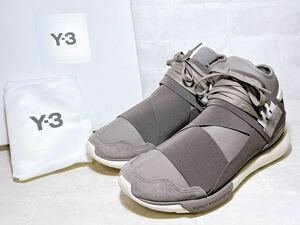 箱、保存袋付【未使用】Y-3 ヨウジヤマモト アディダス 上質 QASA スニーカー グレー 27.5cm メンズ