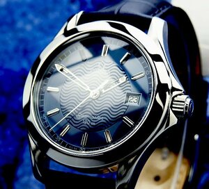 OMEGA オメガ Seamaster 120 Steel Blue Dial メンズ クォーツ ( 極美品 ,電池新品) / 36mm