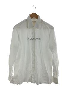 GIVENCHY◆長袖シャツ/22SS/リバースポプリンシャツ/38/WHT/BM60QJ109F/首周り汚れ有