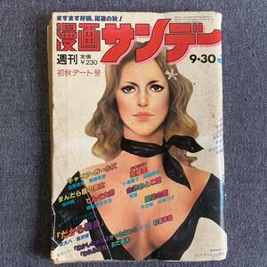 週刊 漫画サンデー 1980年9/30 まんだら屋の良太/畑中純 掏摸花/小島剛夕 てんぐ大将/横山まさみち 北野英明 川本コウ金沢博司敬谷岡ヤスジ