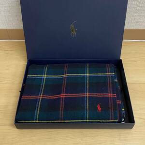 RALPH LAUREN ラルフローレン マフラー　ひざ掛け　75×140　ウール100％　チェック　no.167