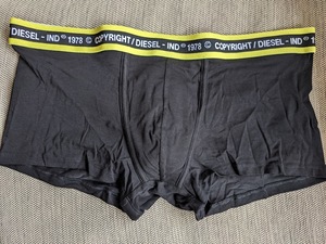 * 正規品 DIESEL ボクサーパンツ ディーゼル アンダーウエア XXL / Black YELLOW *