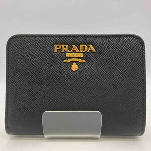 PRADA プラダ 二つ折り財布 1ML018 サフィアーノ 黒