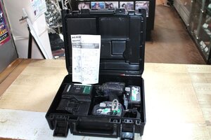 中古 HiKOKI コードレスインパクトドライバ セット WH36DC 2XP 36V ディープオーシャンブルー バッテリ2個 充電器 専用ケース付 ハイコーキ