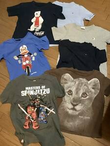 【まとめ売り】半袖Tシャツ７枚組/120cmくらい★TOMMY、championなど★男の子★キッズ★USED