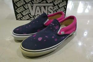 JB 訳アリ DEADSTOCK デッドストック VANS バンズ X-LARGE エクストララージ コラボ 2000年代初期 スリッポン 28cm ネイビー/ピンク