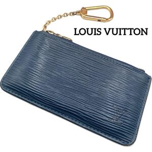 ルイヴィトン　エピ　ポシェット・クレ　ポーチ　コインケース　ブルー　LOUIS VUITTON トレドブルー 小銭入れ ミニ キーホルダー 