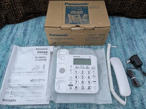 u0607u2711　パナソニック コードレス電話機 ホワイト VE-GD27DL-W 子機なし