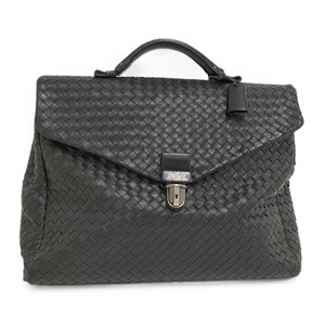 BOTTEGA VENETA ビジネスバッグ イントレチャート レザー ブラック 113095