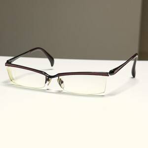 ◆MASAKI MATSUSHIMA マサキマツシマ レザー装飾 眼鏡フレーム MF-1068 57□17-140 バーガンディ ボルドー メンズ レディース メガネ