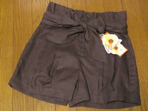 ☆新品☆allamanda☆36☆ブラウン☆ベルト付きショートパンツ☆