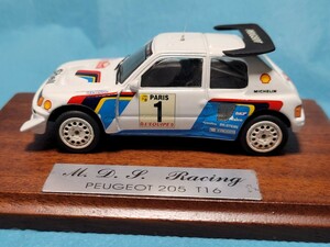 美品　未展示　M.D.S RACING PEUGEOT205 T16 1/43　made in Italy 