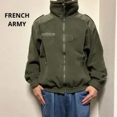 フランス軍 コールドウェザーフリースジャケット OLIVE 実物 USED