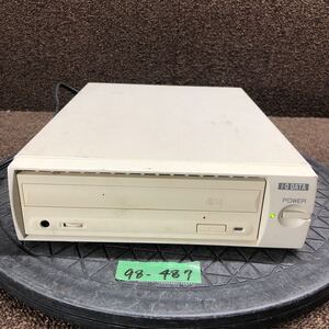 98-487 激安 レトロPC パーツ 外付け CD-Rドライブ IO DATA アイオーデータ CDR-TX412/AP SCSI 通電のみ確認 ジャンク