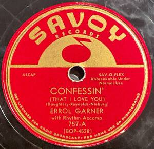 SAVOY Records ERROL GARNER・CONFESSIN