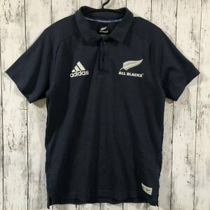 【adidas】アディダス ラグビー ALL BLACKS オールブラックス 半袖シャツ ネイビー M 送料込み！